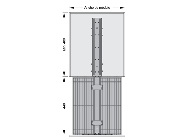 Columna extraíble para frente de aplicar