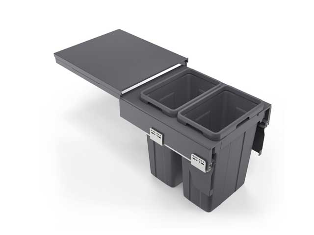 Cestos extraible para mobiliario. 2 x 21 L