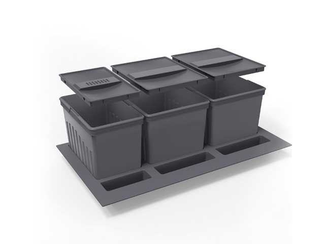 Cestos Individuales para mobiliario. 1 x 15 L, 2 x 20 L