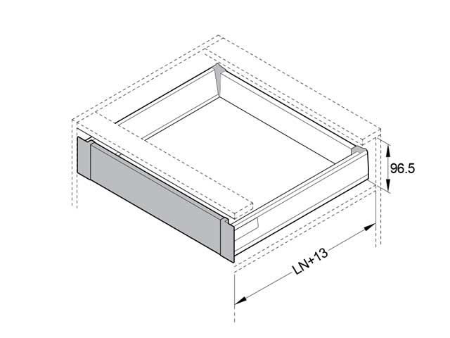 Frente interno para Doble pared. Altura final 84 mm.