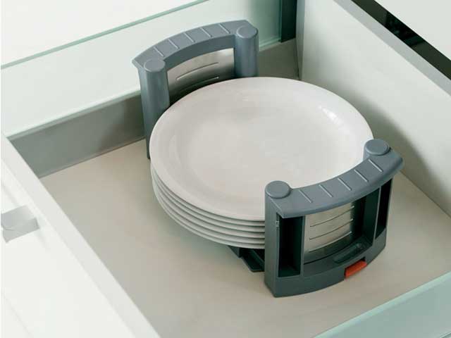 Porta platos para interior de cajón de 199 mm