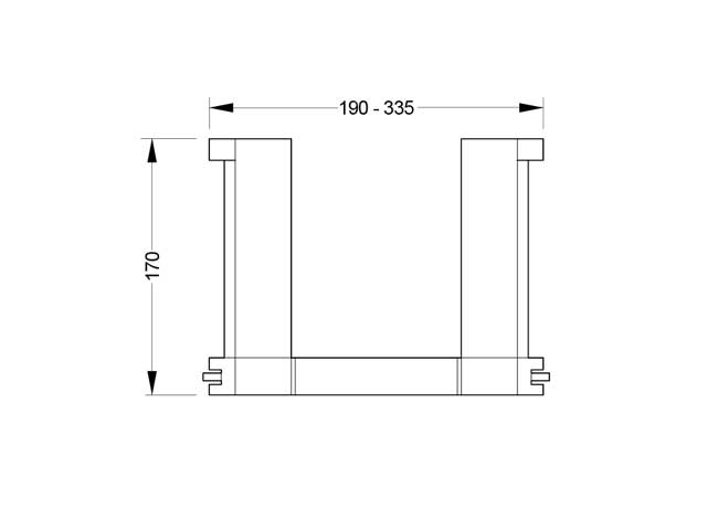 Porta platos para interior de cajón de 199 mm