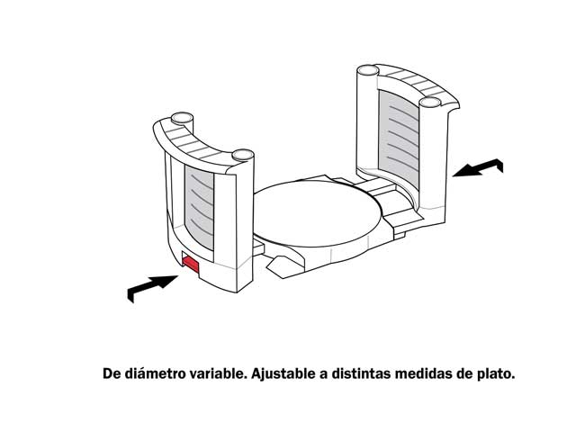 Porta platos para interior de cajón de 199 mm