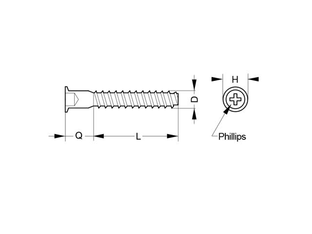 Tornillo ensamblador 7x50PH