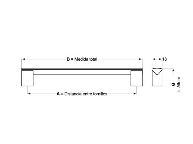 Tirador de aluminio 010