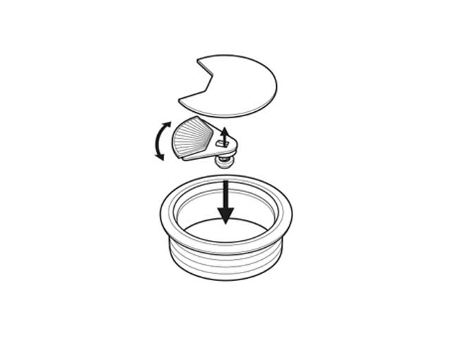 Pasacables circular con tapa giratoria