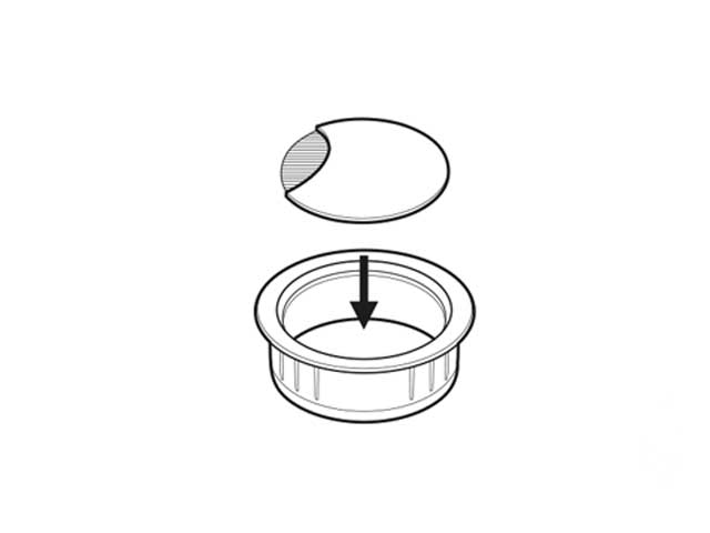 Pasacables circular con cepillo