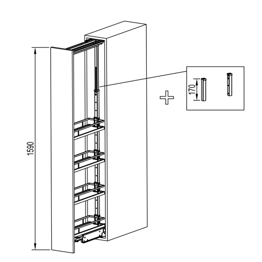 Columna extraíble