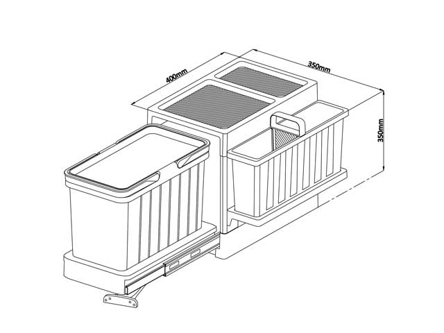 Cesto extraíble para puerta 18 L