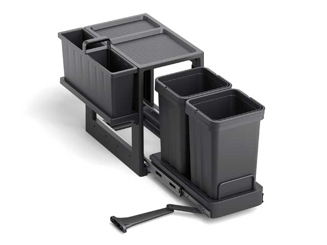 Cesto extraíble para puerta 2x10 L