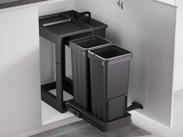 Cesto extraíble para puerta 2x13 L