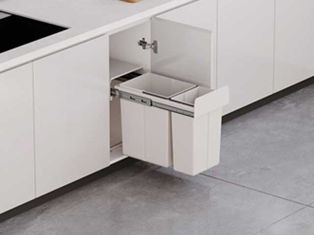 Cesto extraíble solo para puerta giratoria. 1 x 10 L + 1 x 20 L