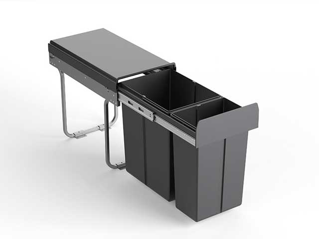 Cesto extraíble solo para puerta giratoria. 1 x 10 L + 1 x 20 L