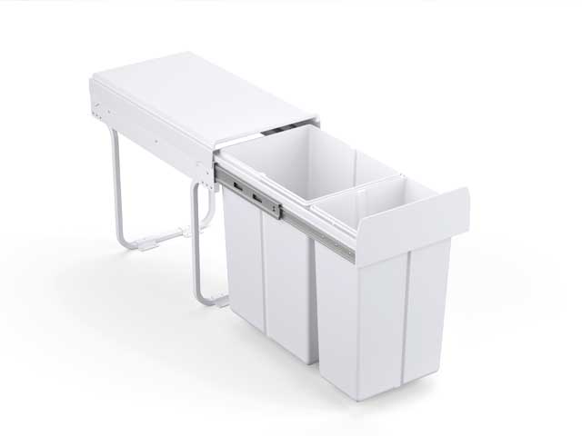 Cesto extraíble solo para puerta giratoria. 1 x 10 L + 1 x 20 L