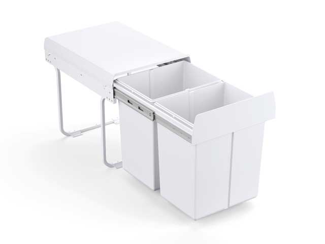 Cesto extraíble solo para puerta giratoria. 2 x 20 L