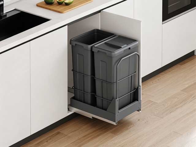 Cestos individuales para mobiliario 2 x 21 L