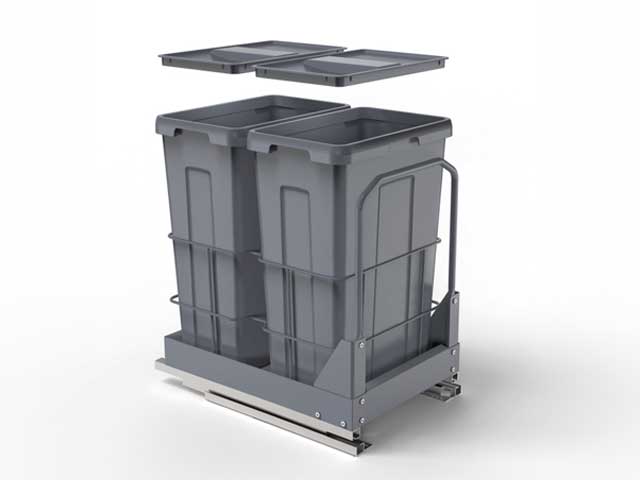 Cestos individuales para mobiliario 2 x 27 L