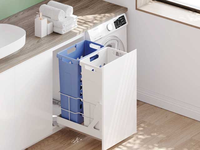 Cestos individuales para mobiliario. Laundry 2 x 35 L