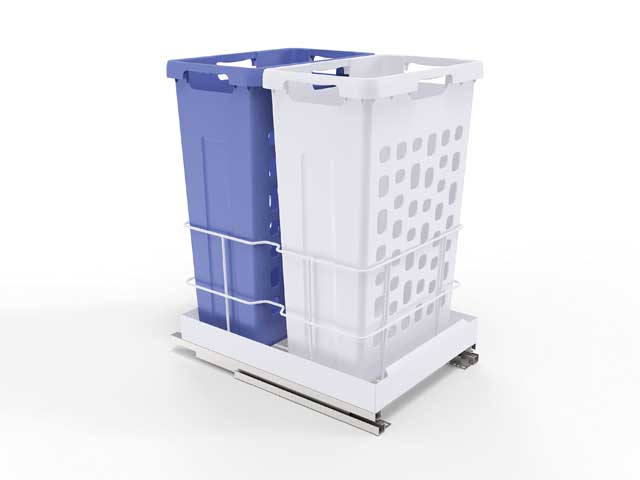 Cestos individuales para mobiliario. Laundry 2 x 35 L